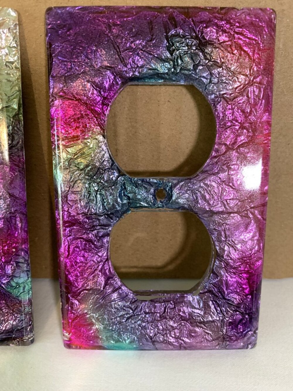 Handmade Multicolored Light/Plug Switch Covers-#1 - Picture 4 of 5